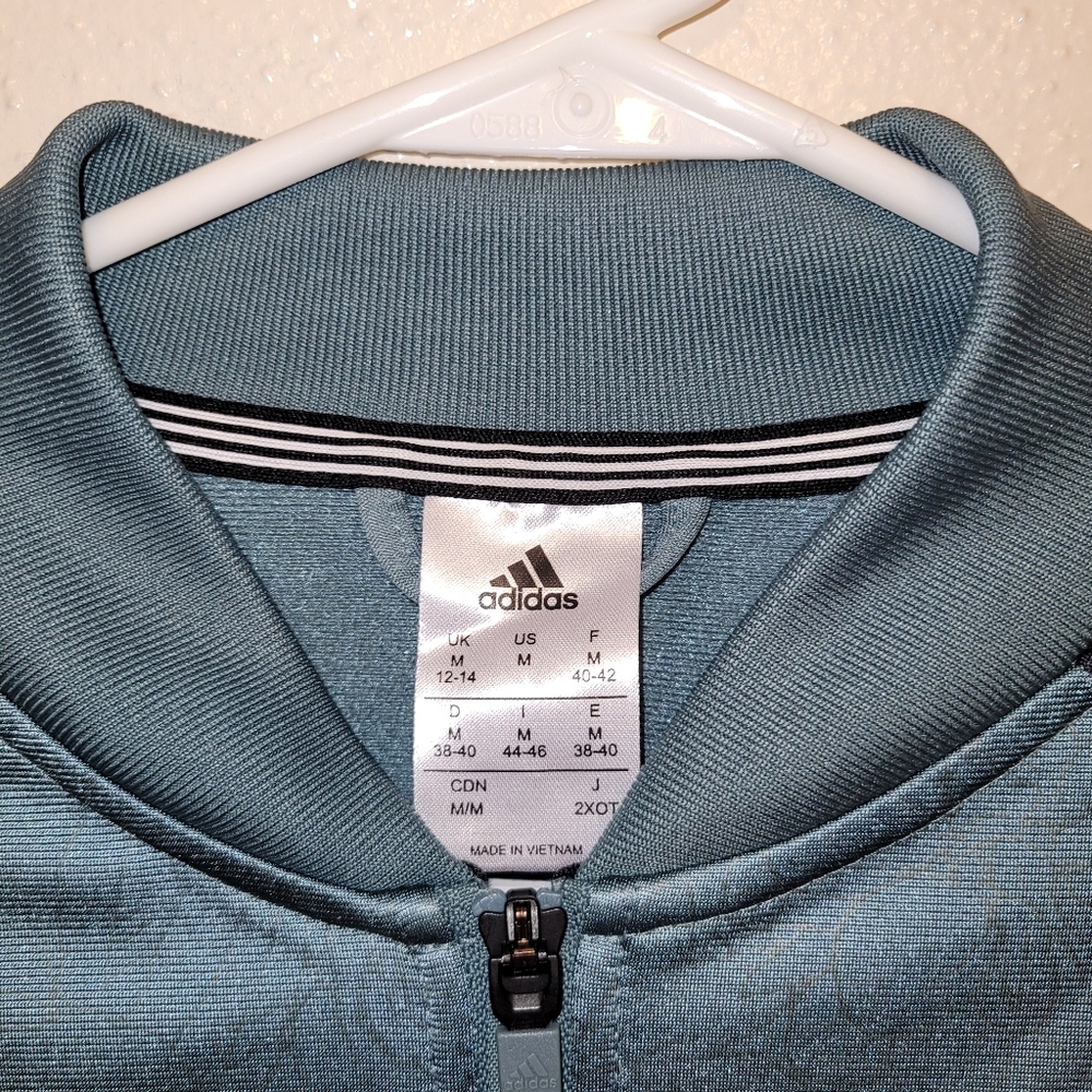 Adidas Jacket Floral Full Zip Womans Track Size Medium - Picture 5 of 7